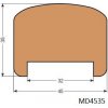 Madlo drevené MD4535 45x35x2500 mm