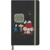 Moleskine Peanuts Gruppe Notizbuch limitierte Ausgabe, L/A5, liniert, fester Einband, Grau