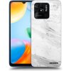 Picasee silikónový čierny obal pre Xiaomi Redmi 10C - White marble