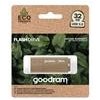 Goodram USB flash disk, USB 3.0, 32GB, UME3 ECO FRIENDLY, hnedý, UME3-0320EFR11, USB A, s krytkou