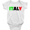 Italy Nápis - Body dojčenské s krátkym rukávom - Krátký r. 3-6 mes ( Biela )