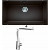 Blanco SUBLINE 800 U čierna 526005 + Blanco MILA chróm 519414