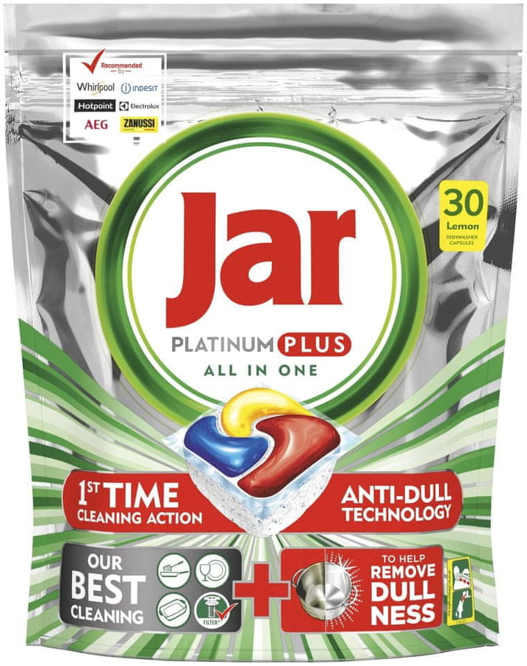 Jar Platinum Plus All in One Lemon kapsule do umývačky riadu 30 ks od 9,94  € - Heureka.sk