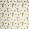 Bavlnený popelín s žirafami 1 m