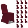 Návleky na stoličku burgundy 18 ks naťahovacie