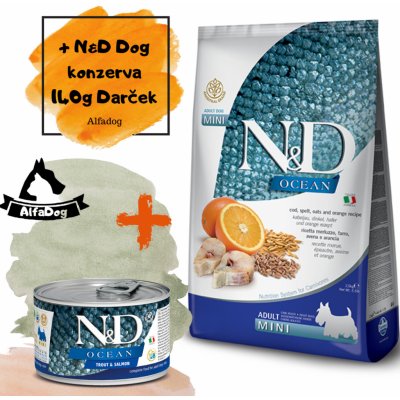 N&D Low Grain Adult Mini Ocean Codfish & Orange 7 kg