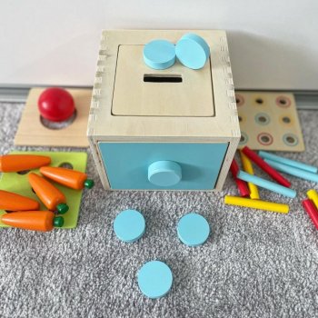 Montessori box Vkladačka 4v1