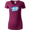 Grécko vlajka - Dámske tričko z organickej bavlny Origin (GOTS) - 2XL ( Fuchsiová )