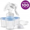Philips Avent Odsávačka materského mlieka manuálna s VIA systémom Transparent