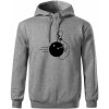 Koule vs kolka - Oversized mikina pánska Moon - kratšia + širšia - XL ( Tmavosivý melír )