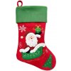 Dekorácia MagicHome Vianoce, Ponožka so santom, 41 cm