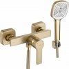 Rea Argus, sprchová batéria s ručnou bodovou sprchovou súpravou, zlatá matná, REA-B6413