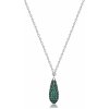 Brosway Strieborný náhrdelník so zirkónmi Tear Drop Life Green Fancy FLG118
