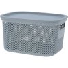 EXCELLENT HOUSEWARE Úložný plastový kôš s vekom 6 litrov šedá