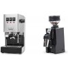 Gaggia New Classic E24, stainless steel + Eureka Mignon Zero 65 All Purpose, CR black