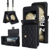 Peňaženkové puzdro Diamond Card case čierne – Samsung Galaxy Z Flip 6 / Z Flip 7 FE