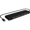ICY BOX 61005 USB-C® dokovacia stanica Vhodné pre značky: univerzálny vr. funkcia nabíjania, integrovaná čítačka kariet, napájanie USB-C®; 61005