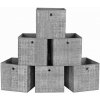 shumee Úložné boxy 10 ks biele 32x32x32 cm látkové