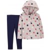 CARTER'S Set 2dielny mikina, legíny Grey Dots dievča 6m