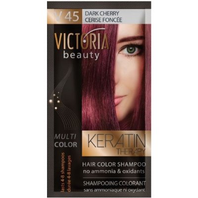 Victoria Beauty Keratin Therapy tónovací šampón na vlasy V 45 Dark Cherry