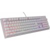 Genesis herná mechanická klávesnica THOR 303/RGB/Outemu Peach Silent/Drôtová USB/US layout/Biela (NKG-1879)