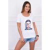 Mondo Italia Dámske tričko s grafikou ženy MI5405 biele Univerzálna Biela