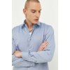 Hugo pánska bavlnená košeľa slim s klasickým golierom 50494500 modrá