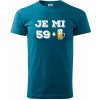 Je mi 60 pivo - Klasické pánske tričko vyššej gramáže - 2XL ( Petrolejová )