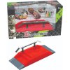 Skatepark Zábavná Fingerboard Sada s Kovovým Zábradlím
