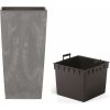 Prosperplast URBI SQUARE EFFECT Kvetináč 40 cm marengo DURS400E