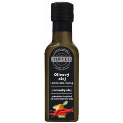 Topvet Olivový olej s chilli extra silný 0,1 l