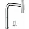 Hansgrohe M71 Drezová batéria M7120-H200 s výsuvnou spŕškou, 2-otvorová inštalácia, sBOX, chróm 73818000-HG
