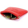 Červený kožený mincovník - pukačka