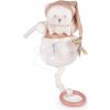 Plyšový medvedík s melódiou Doudou 25 Years Music Box Pink Doudou et Compagnie narodeninová edícia ružový 20 cm od 0 mes