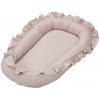 COTTON & SWEETS Detské hniezdo s volánikmi Basic - Púdrovo ružové