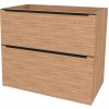 Mereo Mailo, kúpeľňová skrinka 81 cm, čierne madlo, Multidecor, Light Select Walnut CN591SBLSW1
