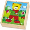Drevené obliekacie puzzle Viga 56401 medvedík