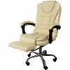 Malatec 23287 Kancelárska stolička EKO koža krémová