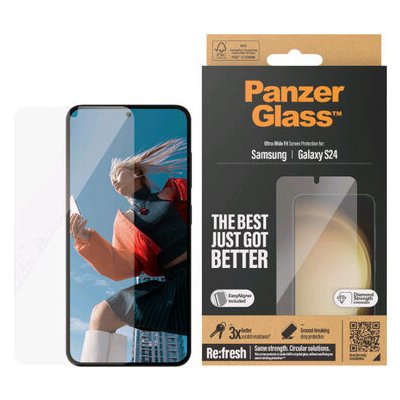 PanzerGlass Tvrdené sklo Re:fresh UWF s aplikátorom pre Samsung Galaxy S24, číra, číra 7350