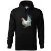 Sliepka kreslená biela - Mikina pánska Cape s kapucňou - 2XL ( Čierna )