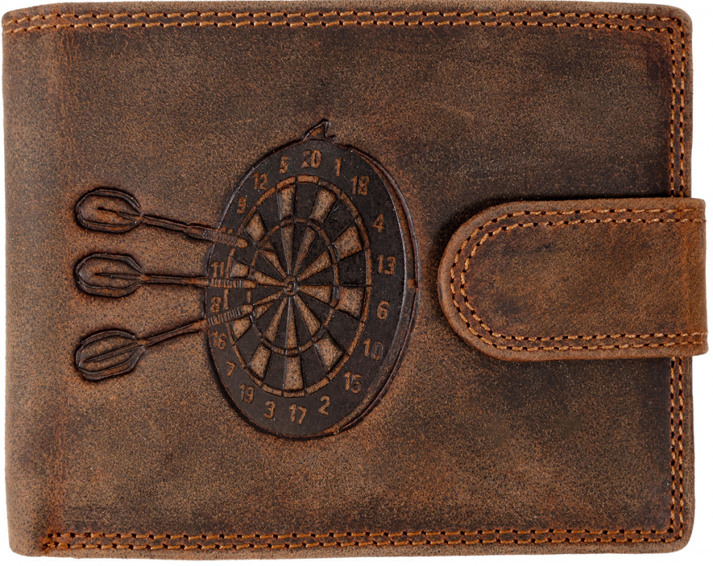 Wild Luxusná pánska peňaženka s prackou ART 895 SIPKY TAN hnědá
