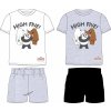 WE BARE BEARS Chlapčenské pyžamo Medzi nami medvede 5204751, biela / šedé kraťasy