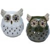 Poľovnícky dekoračný svietnik - SOVA - Farba krémová
