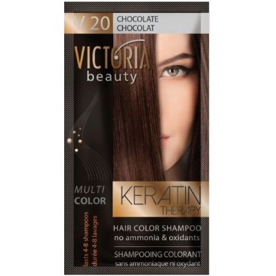 Victoria Beauty Keratin Therapy tónovací šampón na vlasy V 20 Chocolate