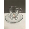 CAFFÉ MOLINARI Cherie Espresso šálka s podšálkou sklenená