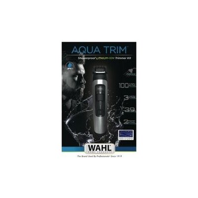 Wahl 1065-0460 Aqua Trim / Akumulátorový zastrihávač fúzov aj vlasov / šírka čepele: 30 mm / min. 0.7mm / max. 20mm (WHL-1065-0460)