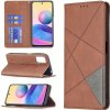 Peňaženkové kožené puzdro RHOMBUS na Xiaomi Redmi Note 10 5G - Hnedá