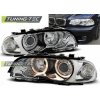 Tuning-tec PREDNÉ SVETLOMETY ANJELSKÉ OČI CHROME pasujú na BMW E46 04.99-08.01 COUPE CABRIO