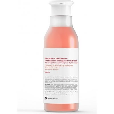 Botanica pharma Šampón proti vypadávaniu vlasov so ženšenom a rozmarínom 250 ml