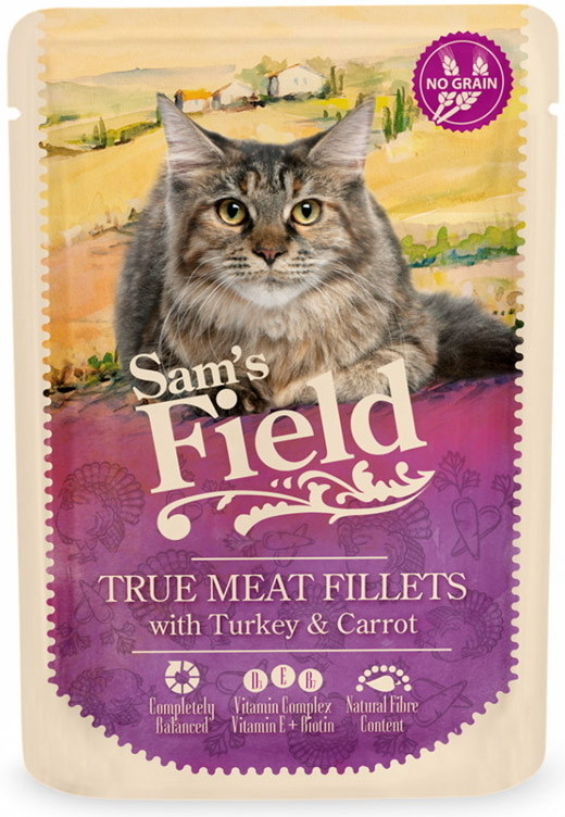 Sams Field True Meat Fillets with Turkey & Carrot 85 g